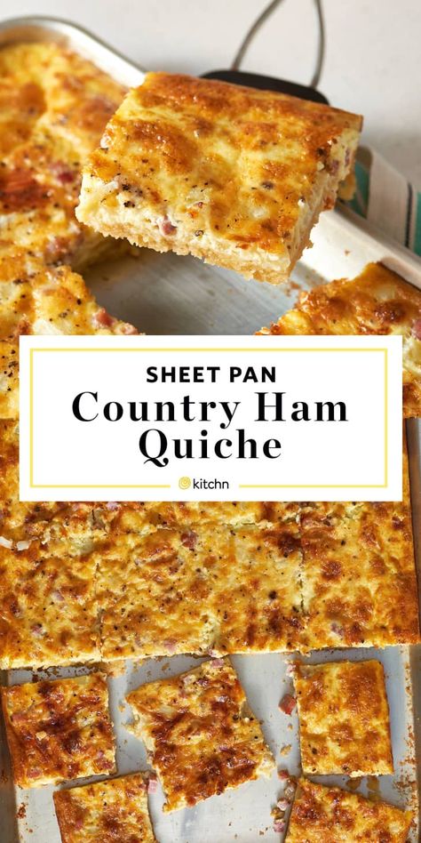 Quiche For A Crowd, Breakfast Recipes For A Crowd, Ham Quiche Recipe, Breakfast Ideas For A Crowd, Ham Quiche, Recipe For A Crowd, Onion Quiche, Recipes For A Crowd, Breakfast For A Crowd