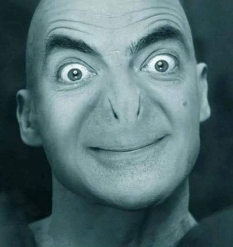 Mr. Bean photoshopped into Lord Voldemort's face Mr Bean, Funny