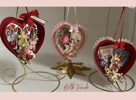 Valentines Keepsakes, Beth Turchi, Kitty Valentines, Antique Valentines, Valentine Craft Decorations, Vintage Valentine Crafts, Vintage Valentines Decorations, Valentines Day Cards Handmade, Valentines Letter