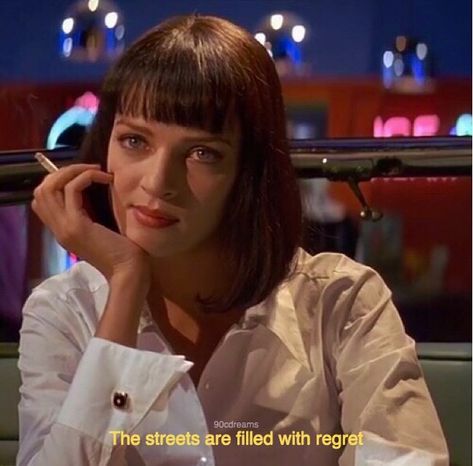 Do you miss someone rn? 🎬 Pulp fiction, (1994) Mia Wallace Pulp Fiction, Pulp Fiction 1994, Pulp Fiction Movie, Miss Someone, Pulp Fiction, Movie Quotes, Quotes, Film Quotes