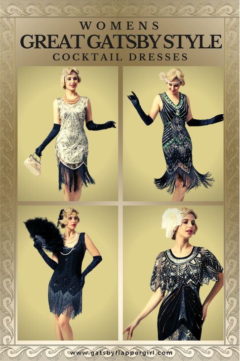 Roaring 20s New Year Eve, Wedding or Formal Event coming up? Don't worry we have you covered. Check out all our stunning Great Gatsby Cocktail & Party dresses guaranteed to turn heads. Gatsby Formal Dress, Great Gatsby Dress Ideas, 1920s Party Outfit, Roaring 20s Outfit, 20s Party Dress, Great Gatsby Party Dress, 20s Outfit, Dresses 1920s Style, Gatsby Outfit