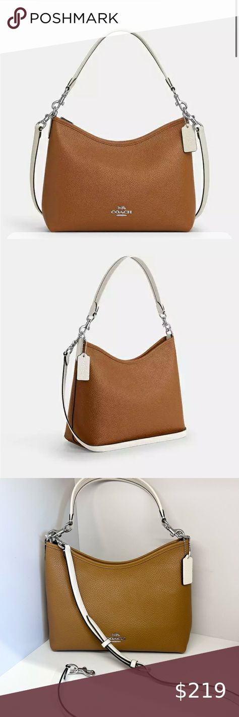 Coach Laurel Shoulder Bag In Colorblock#CT850 Leather Fabric, Coach Handbags, Pebbled Leather, Color Blocking, Shop My, Shoulder Bag, Handbags, Best Deals, Leather