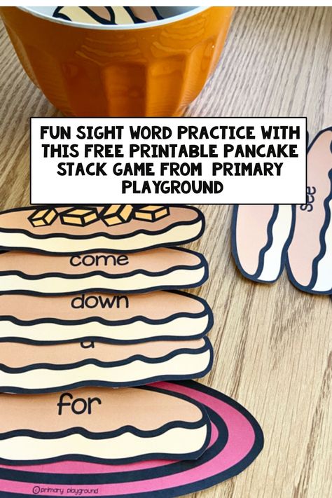 Come and grab this Pancake Sight Word Stack Game Your students will have fun practicing their sight words with this fun hands-on game. Popsicle Stick Sight Words, Interactive Sight Word Games, Pancake Game, Sight Word Fly Swatter Game, Fun Pancakes, Oh Snap Sight Word Game, Stack Game, Farm Unit, Pancake Stack