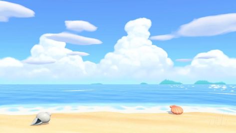 Shell Wallpaper, Learn Animation, Beach Drawing, Ocean Horizon, 동화 삽화, Scenery Paintings, Beach Background, Ocean Wallpaper, Easy Drawings Sketches