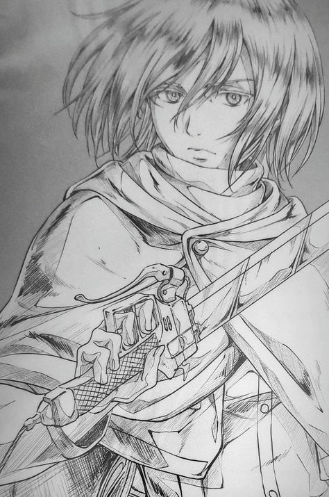 Mikasa Ackerman Painting, Mikasa Official Art, Color Anime, Anime Mermaid, Attack On Titan Funny, Flower Art Drawing, Attack On Titan Season, Mikasa Ackerman, Drawing Drawing