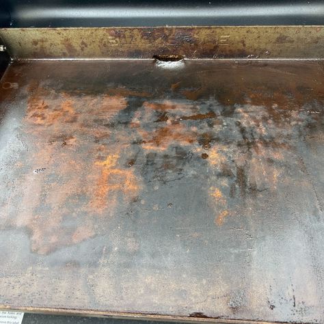 How to Clean a Blackstone Griddle (with Rust) - Recipe Diaries Blackstone Cleaning Hacks, Blackstone Cleaning, Grilled Cheese Hot Dog, Mongolian Grill, Recipe Diaries, Hibachi Chicken, Blackstone Grill, Diy Grill, Griddle Grill