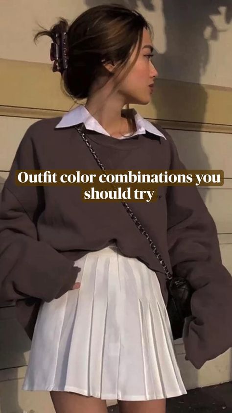 Casual Layered Outfits Winter, Rainy Day Outfit For Spring Dressy, How To Make Uniform Look Good, Outfit Combos Aesthetic, Outfit Colour Combos, College Party Outfit Ideas, Colour Combos Outfit, Outfit Colour Combinations, Styles Outfits Ideas