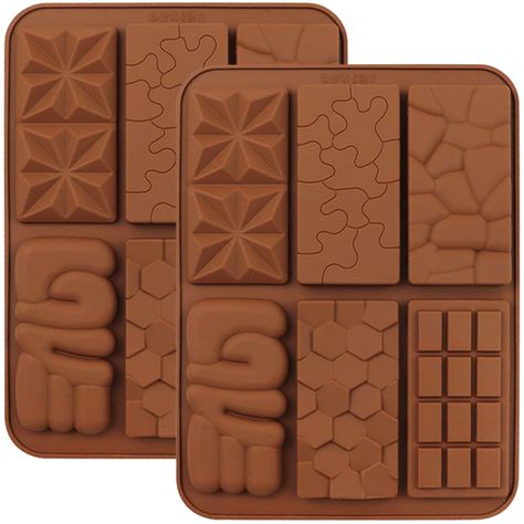 PRICES MAY VARY. 🍫 LOVE ALWAYS SHINE - With 6 very eye-catching polished cavities and 1.2mm thick walls for good support, our silicone candy bar molds allow you to create shiny and amazing chocolates! It's a nice presentation if you prepare those gorgeous energy bar for gifts, or personalize snap bar wax melts as small business. The large chocolate bar molds are also great for gift baskets, giving your loved one or friends a sweet unforgettable baking memory 🍫 IDEAL SIZE OF TUCKING IN POCKET - Amazon Silicone Molds, Chocolate Bar Molds, Energy Bar, Silicone Chocolate Molds, Olive Oil Dispenser, Aroma Candle, Chocolate Candy Bar, Diy Baking, Energy Bars