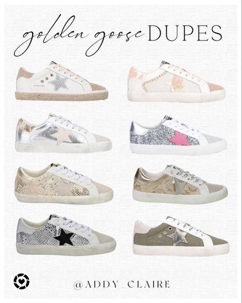 Sparkly Sneakers, Womens Tennis Shoes, Womens Tennis, Sneakers Outfit, Golden Goose, Platform Sneakers, White Sneakers, Platform Shoes, Tennis Shoes