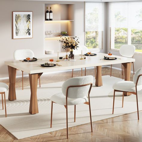 Round dining table for 6