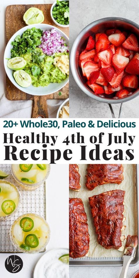 4th Of July Paleo Recipes, Whole30 4th Of July Recipes, 4th Of July Healthy Food Ideas, Whole 30 4th Of July Food, Paleo 4th Of July Food, 4th Of July Food Healthy Sides, Paleo Fourth Of July Recipes, July 4th Food Healthy, Healthy 4th Of July Recipes