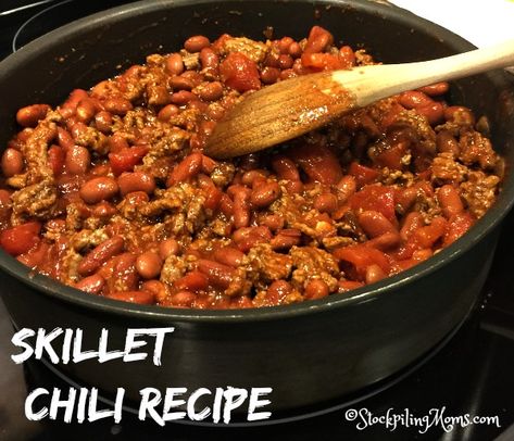 Skillet Chili Recipe Skillet Chilli, Honey Dijon Pork Chops, Unstuffed Pepper Soup, Dijon Pork Chops, Skillet Chili, Unstuffed Peppers, Red Potato Recipes, Electric Skillet, Healthy Freezer Meals