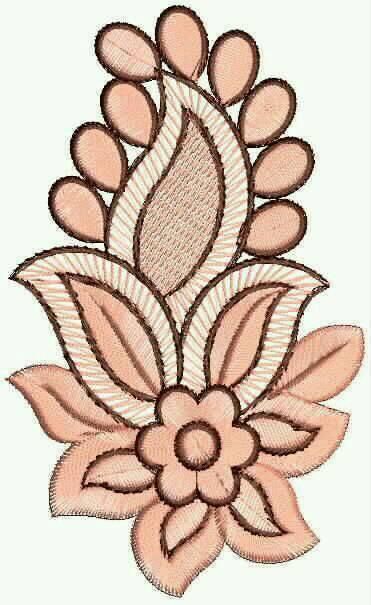 Leaf Stitch, Indian Embroidery Designs, Rose Embroidery Designs, Easy Flower Drawings, Cart Design, Aari Design, Embroidery Motif, Border Embroidery Designs, Mandala Artwork