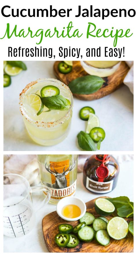 Cucumber Jalapeno Margarita Pitcher, 21 Seeds Cucumber Jalapeno Tequila Recipes, Jalepeno Margarita Recipe, Cucumber Jalapeno Margarita, Jalapeno Margarita Recipe, Cucumber Basil, Cucumber Margarita, Cucumber Drink, Recipe For Summer