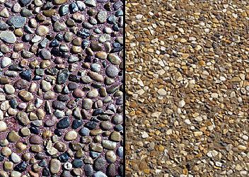 Exposed aggregate concrete is a method of decorative concrete achieved by removing the top layer of cement paste and exposing the aggregate on the surface of the concrete. Pebble Driveway Ideas, Cement With Pebbles, Concrete Aggregate Patio, Concrete Aggregate, Washed Aggregate Concrete, Aggregate Driveway, Aggregate Patio, Exposed Aggregate Driveway, Aggregate Demand