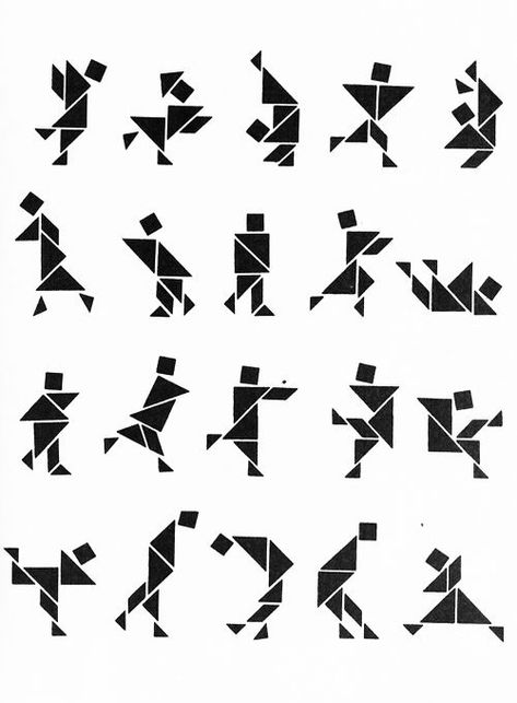 Tangram Art, Tangram Design, Tangram Patterns, Pictogram Design, Logo Animal, Geometric Shapes Art, Geometric Pattern Art, Geometric Design Art, Principles Of Design