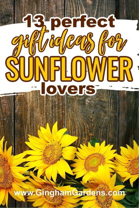 Diy Sunflower Gifts, Sunflower Teacher Gift, Sunflower Craft Ideas, Sunflower Crafts For Adults, Sunflower Gift Ideas, Garden Gift Ideas, Gardening Printables, Themed Gift Ideas, Sunflower Crafts