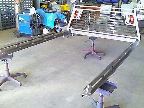 Headache Rack Trucks, Headache Rack, Truck Bed Rails, Wine Cart, Modern Bar Cart, Custom Truck Beds, Angle Iron, Truck Beds, Gold Bar Cart