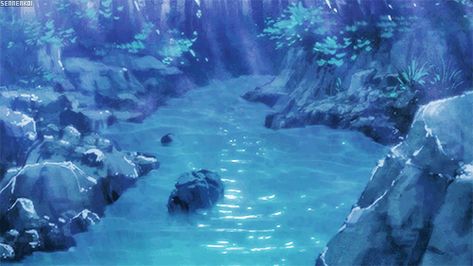 Ｓｃｅｎｅｒｙ ＧＩＦ Ocean Discord Banner Gif, Blue Aesthetic Gif Pfp, Blue Banners Discord Gif, Blue Anime Banner Gif, Blue Animated Banner, Blue Gif Background, Anime Ocean Gif, Water Banner, Blue Banner Gif