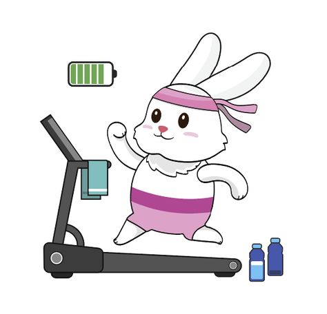 Cute gym bunny gives you motivation. Be healthy and strong! Exercising Cartoon, Daycare Classroom Decor, Energy Motivation, Gym Bunny, Yellow Bunny, Running Challenge, Idea Box, Friends Cartoon, Funny Dp