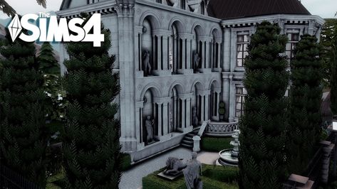 Dark academia, dark academia style, Dark Academia decor, Dark academia building, Dark Academia house Sims 4 Dark Academia House, Sims 4 Dark Academia, Sims 4 Dark Academia Cc, Dark Academia Building, Sims House Ideas, Modern Dark Academia, Dark Academia House, Academia House, Sims Aesthetic