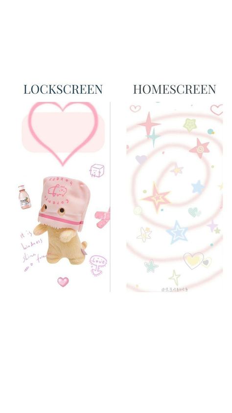 Lockscreen Homescreen Combo, Lock Screen Ideas, Wallpaper Combo, Ipad Lock Screen, Lockscreen And Homescreen, Pink Wallpaper Ipad, Cute Stationary School Supplies, Hello Kitty Keychain, Preppy Stickers