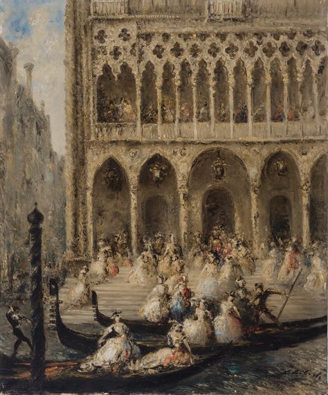 Ludolfs Liberts (Latvian 1895-1959) Carnival, Venice Italian Carnival, Venetian Fantasy Art, Venice Carnival, Venice Carnival Aesthetic, Venice History, Venice Carnival Illustration, 18th Century Aesthetic, Francesco Guardi, Republic Of Venice