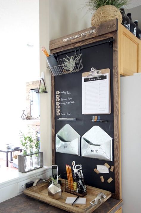 Get your family in formation with one of these ingenious solutions. Command Center Kitchen, Home Command Center, Command Centers, Family Command Center, Smart Tiles, Magnetic Chalkboard, Command Center, Home Office Organization, Wall Organization