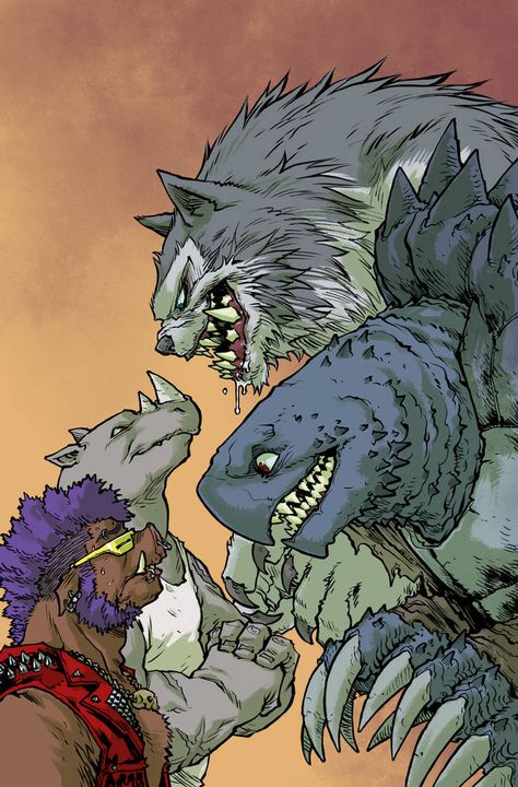 Sophie Campbell, Bebop And Rocksteady, Teenage Mutant Ninja Turtles Art, Ninja Turtles Artwork, Tmnt Artwork, Teenage Ninja, Teenage Ninja Turtles, Tmnt Art, Ninja Turtles Art