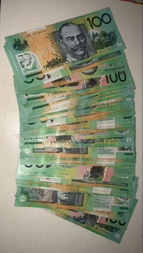 Saving Money Aesthetic Australia, Australian Money Stacks, Aus Money Aesthetic, Aud Money, Money Australian Cash, Money Aesthetic Australia, Australian Passport Aesthetic, Australian Money Aesthetic, Australian Currency