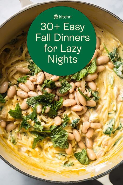 30 Easy Fall Dinners When You Don't Want to Cook Dinners When Nothing Sounds Good, Quick And Easy Rainy Day Dinner, Easy Weeknight Fall Dinners, Meatless Fall Dinners, Easy Dinners When You Don't Want To Cook, Easy Cold Night Dinners, What To Cook When You Don't Want To Cook, Rainy Night Dinner Ideas, Rainy Day Food Dinners