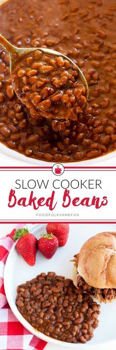 This Slow Cooker Boston Baked Beans recipe is everything baked beans should be: thick, saucy, savory with a touch of sweet. Come see how I made the classic Boston Baked Beans recipe easier by making it in the slow cooker! Brown Sugar Baked Beans, Low Carb Veggie, Baked Beans Crock Pot, Slow Cooker Baked Beans, Baked Beans With Bacon, Slow Cooker Bacon, Slow Cooker Baking, Boston Baked Beans, Baked Bean Recipes