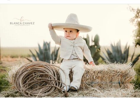 Charro Bautizo Photoshoot, Cowboy Baptism Ideas, Baby Boy Baptism Ideas, Charro Birthday Party Ideas Boy, Charro Bautizo Ideas Boy, Charro Baptism, Charro Theme, Baptism Party Boy, Baptism Decorations Boy