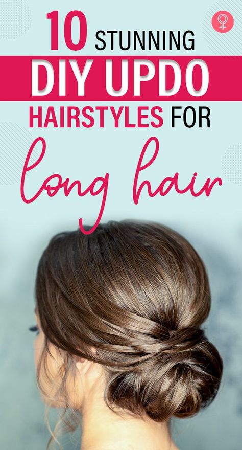 Wedding Updo Easy Diy, How To Style Long Hair Updos, Updos For Cocktail Party, Bridesmaid Hair Thick Hair Up Dos, Wedding Guest Hairdos For Long Hair, Classy French Twist Updo, Easy Curled Updo For Long Hair, How To Easy Updo, French Twist Updo Bridesmaid