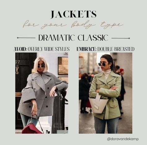 Soft Classic Style, Dramatic Classic, Best Style, Soft Classic, Color Analysis, Fall Jackets, Fashion Consultant, Body Types, Double Breasted