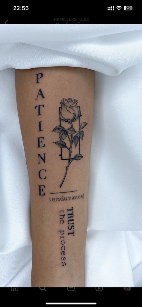 Tattoo Hidden Meaning, Borrowed Time Tattoo, Front Of Wrist Tattoo, Discipline Tattoo Ideas, No Risk No Reward Tattoo, Trust The Process Tattoo Ideas, Catarina Tattoo, Quote Tattoos For Guys, Author Tattoo