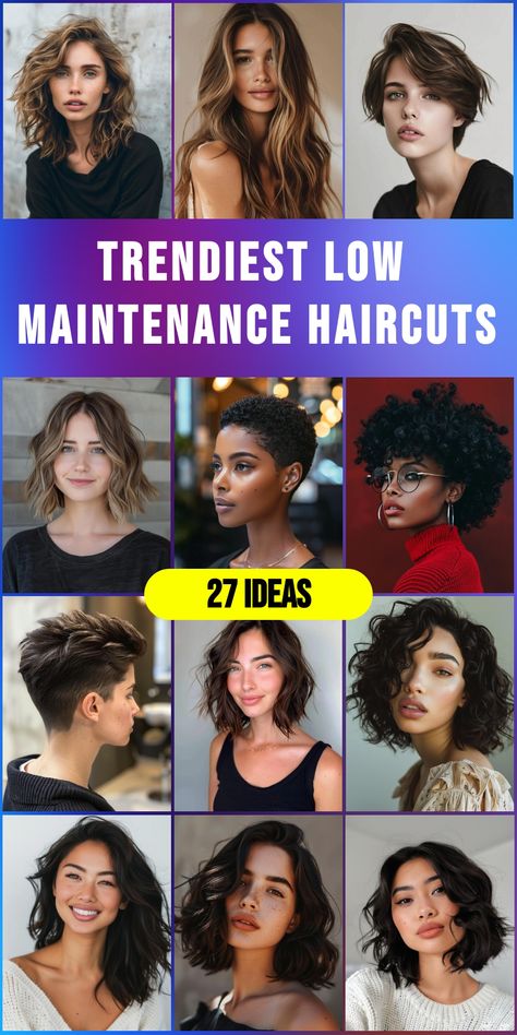 Discover practical chic with 27 low maintenance haircuts for 2024. Each style is selected to provide effortless elegance and easy care. Los Maintenance Haircut, Low Maintenance Short Curly Haircut, Short Low Maintenance Haircuts For Women, Low Maintenance Women's Haircuts, Low Maintenance Curly Hair, Low Maintenance Curly Haircut, No Styling Haircut, Haircut For Natural Hair, Haircuts Not Styled