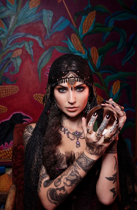 Vintage Fortune Teller, Fortune Teller Costume, Welcome To The Dollhouse, Valeria Lukyanova, Creepy Carnival, Lowrider Art, Goth Beauty, Goddess Energy, Extraordinary Life