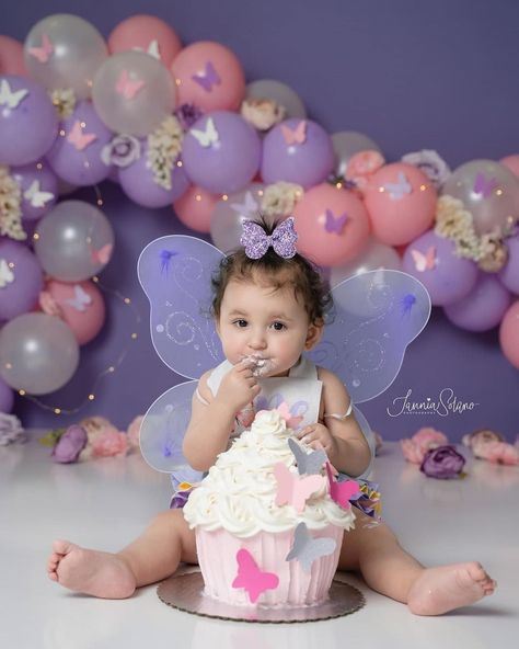 Butterfly Cake Smash Photography, Butterfly 1st Birthday Photoshoot, Butterfly Smash Cake First Birthdays, Butterfly Cake Smash, Smash Cake First Birthday, Happy Half Birthday, Butterfly 1st Birthday, Cake Smash Cake, Cake Smash Theme