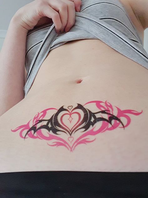 Subuccus Tattoo, Pink Succubus Tattoo, Succubus Stomach Tattoo, Elongating Tattoos, Succumbs Tattoo, Succubus Tattoo Lower Back, Succbuss Tattoos, Scubbus Tattoo, Succubus Heart Tattoo