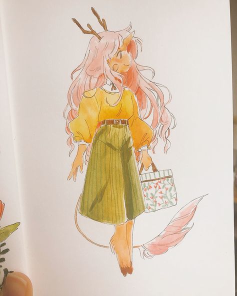 3,177 Likes, 20 Comments - Katie O’Neill (@strangelykatie) on Instagram: “Playing with watercolours 🌷✨” Strangely Katie, Tea Dragon Society, Tea Dragons, Tea Dragon, Dragon Tea, 100k Followers, Quirky Illustration, Graphic Artwork, A Guy Who