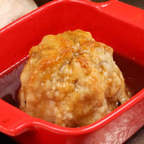 Apple Dumpling For One Bisquick Apple Dumplings, Apple Dumplings For Two, Homemade Apple Dumplings, Apple Dumplings Homemade, Baking Dish Recipes, Apple Dumplings Recipe, Apple Dumpling, One Dish Kitchen, Dumpling Dough