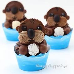 You searched for cupcakes - Hungry Happenings Otter Cupcakes, Finding Dory Party, Cupcake Recipes For Kids, Dory Party, Modeling Chocolate, Finding Dory, Sea Otter, Cute Cupcakes, Themed Cupcakes