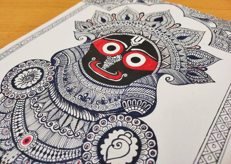 Lord Jagannath Images, Jagannath Mandala Art, Step By Step Crafts, Tattoo Design Mandala, Draw Mandala, Art Step By Step, Alpona Design, Lord Jagannath, Skeleton Hand Tattoo