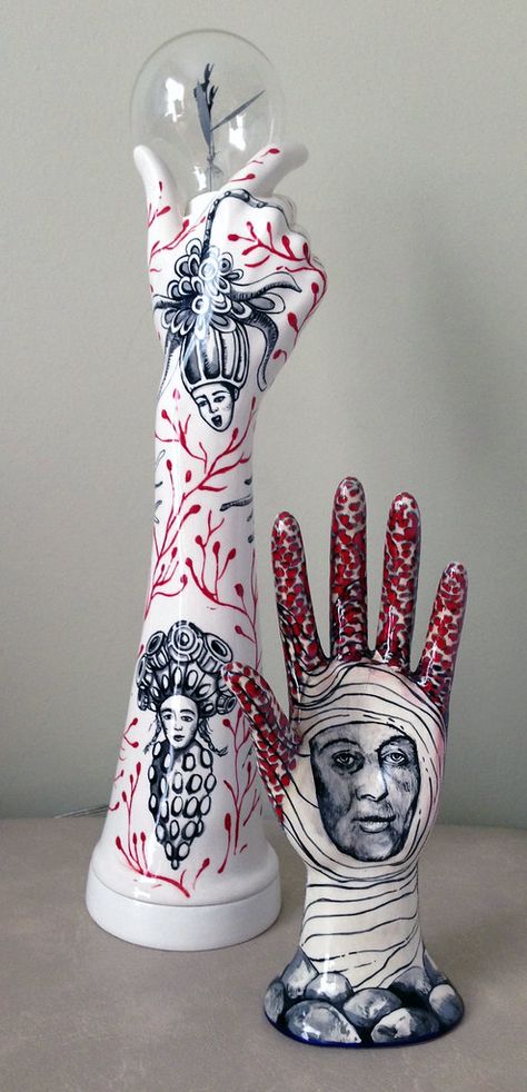 Palmistry Art, Hand Sculptures, Ceramic Hands, Hand Collection, Alchemy Art, Decor Objects, Mannequin Art, Sculptures Céramiques, Sculpture Projects