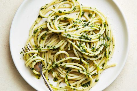 Basil-Butter Pasta Recipe - NYT Cooking Basil Butter, Pasta Marinara, Farm Recipes, Recipes Savory, Summer Tablescapes, Easy Spaghetti, Summertime Recipes, Basil Recipes, July Recipes