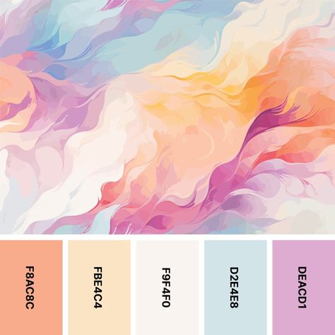 31 Light Color Palettes for Airy Designs - Color Meanings Ombre Painted Walls, Colour Pallets, Color Design Inspiration, Coloring Inspiration, Color Palette Bright, Pastel Colour Palette, Color Meanings, Colors Palette, Brand Color Palette