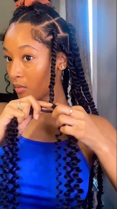 Bohemian passion twists tutorial #twists #hair #diy #tutorial #blue Individual Passion Twist, Bohemian Passion Twists, Diy Passion Twist, Passion Twists Tutorial, Bohemian Passion Twist, Twists Tutorial, Passion Twists, Hair Diy, Twist Hairstyles