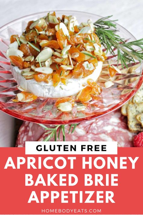 My husband is gluten free and I've been searching for an appetizer he'll love! This gluten free baked brie appetizer is perfect! And it's so easy to make!!! Dinner Party Recipes Make Ahead, Dinner Party Recipes Elegant, Honey Baked Brie, Dinner Party Recipes Main, Healthy Dinner Party Recipes, Baked Brie Honey, Baked Brie Appetizer, Entertaining Desserts, Holiday Entertaining Food