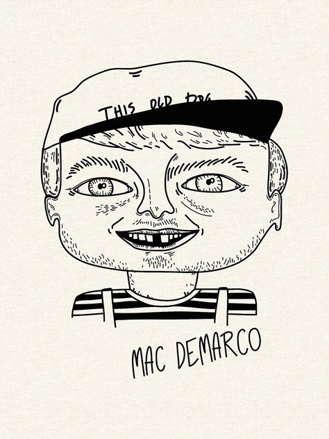 Mac Demarco Drawing, Mac Demarco Art, Poster Prints Mac Demarco, Mac Demarco Tattoo, This Old Dog Tattoo Mac Demarco, Mac Demarco Print, Music Album Covers Mac Demarco, Mac Demarco Poster This Old Dog, Mac Demarco Albums